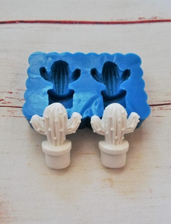 Stampo in silicone Cactus pianta grassa per creazioni in resina e fimo - immagine 3