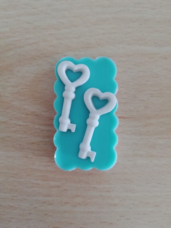 Stampo in silicone Chiavi con cuore per creazioni in resina e fimo - immagine 7