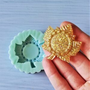 Stampo in silicone Foglia base cameo per creazioni in resina e fimo