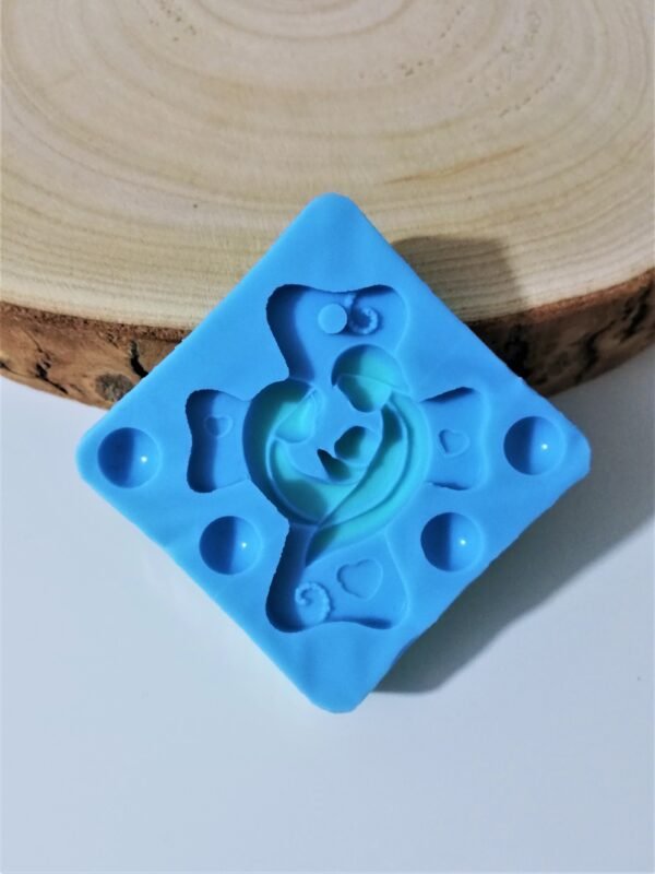 Stampo in silicone Croce con Natività per creazioni in resina e gesso - immagine 3