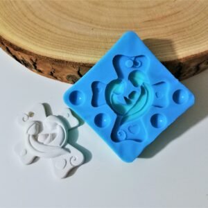 Stampo in silicone Croce con Natività per creazioni in resina e gesso