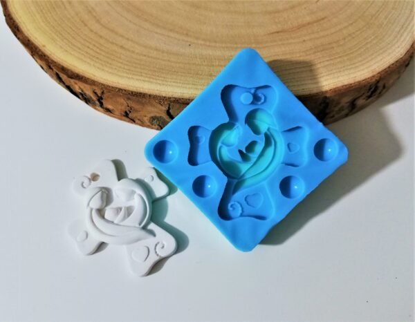 Stampo in silicone Croce con Natività per creazioni in resina e gesso