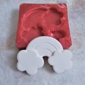 Stampo in silicone Arcobaleno con texture per creazioni in resina, fimo e gesso