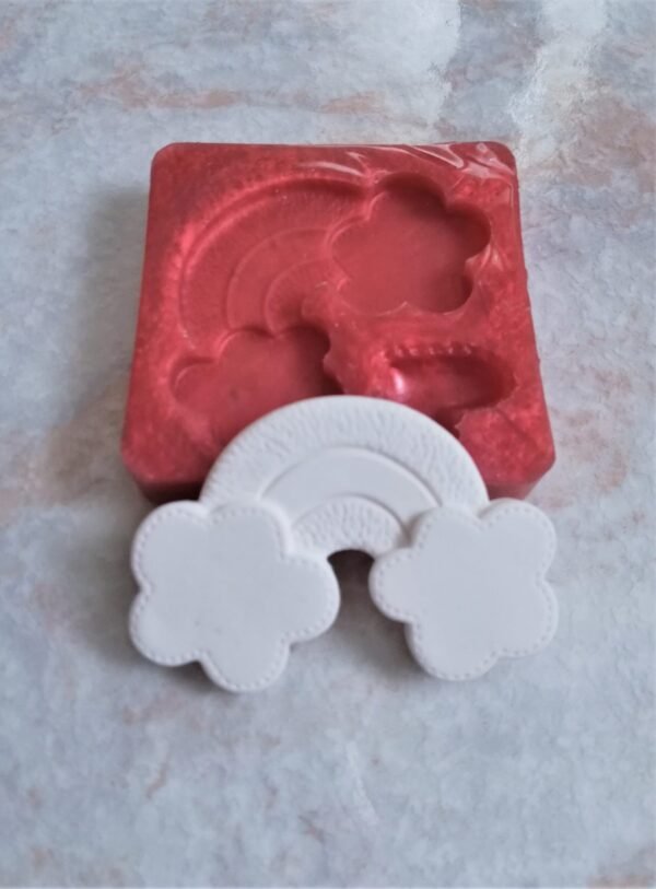 Stampo in silicone Arcobaleno con texture per creazioni in resina, fimo e gesso