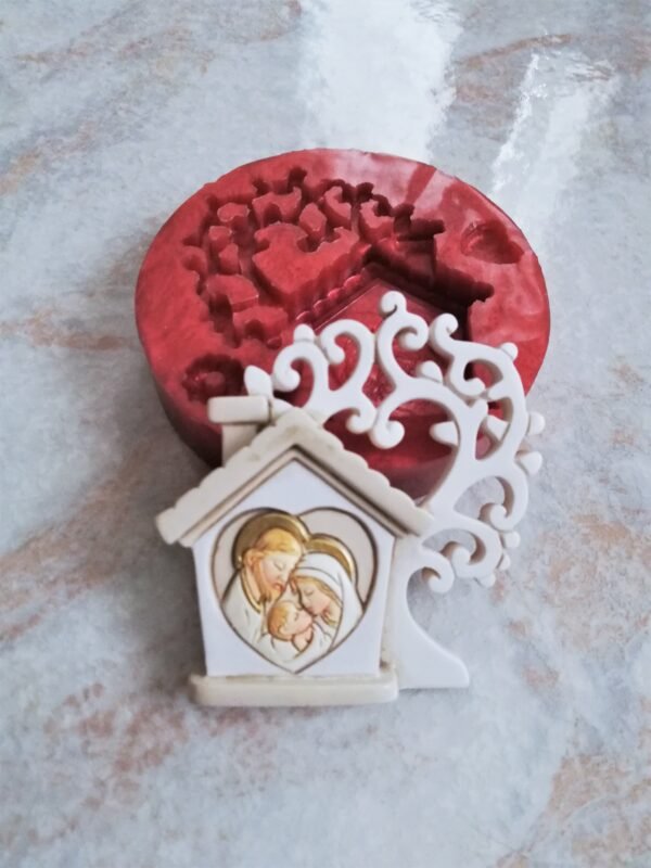 Stampo in silicone Natività con Albero della vita per creazioni in resina e gesso - immagine 4