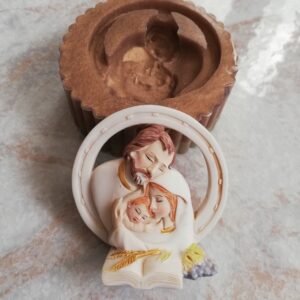 Stampo in silicone Natività Sacra Famiglia 3D per creazioni in resina e gesso