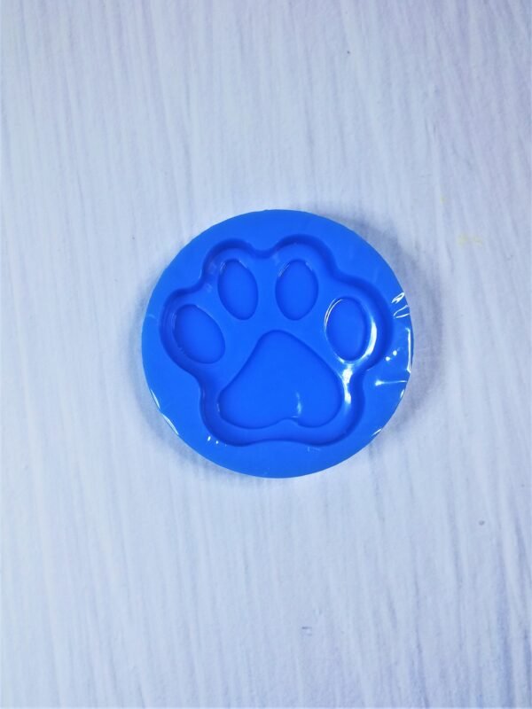 Stampo in silicone Zampa cane-gatto 5,5cm per creazioni in resina e fimo - immagine 4