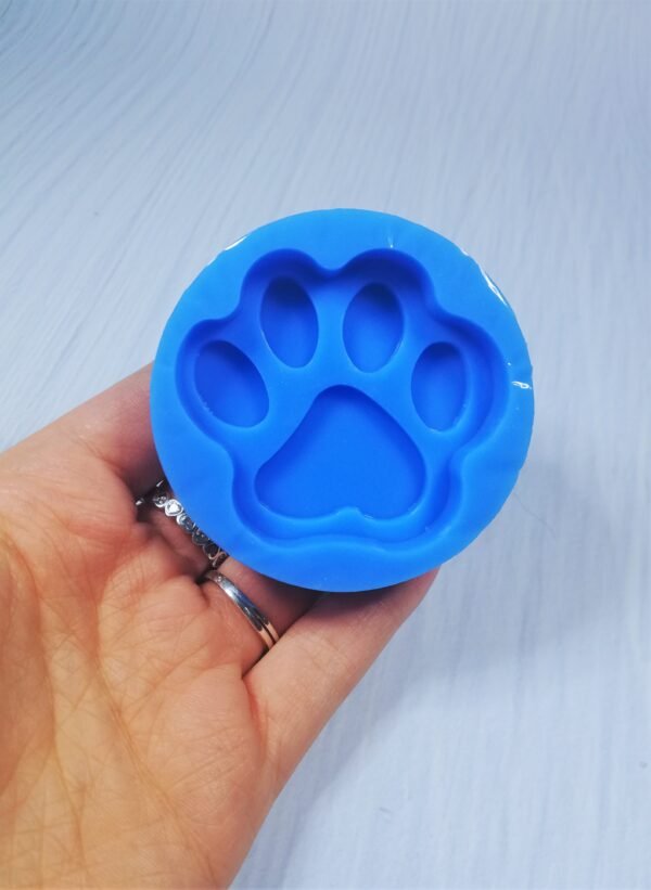Stampo in silicone Zampa cane-gatto 5,5cm per creazioni in resina e fimo - immagine 9