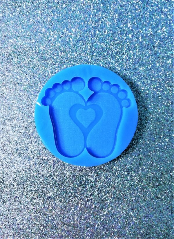 Stampo in silicone Piedini bimbo per creazioni in resina, fimo e gesso - immagine 4
