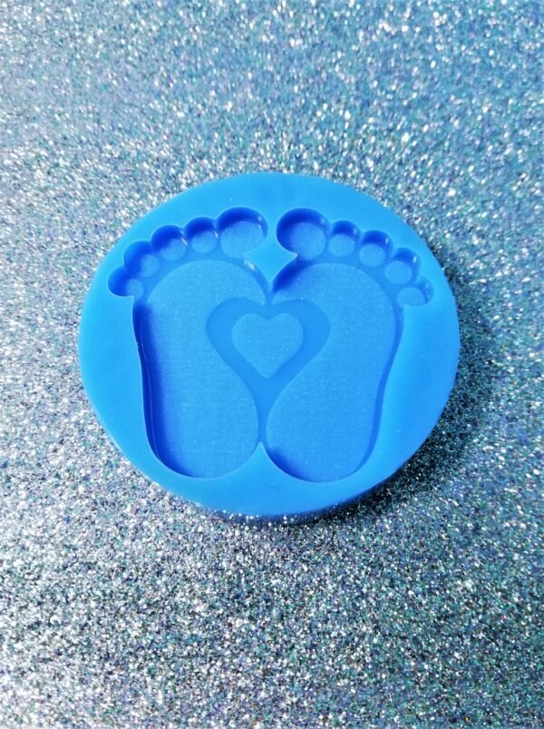 Stampo in silicone Piedini bimbo per creazioni in resina, fimo e gesso - immagine 5