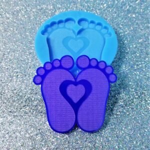 Stampo in silicone Piedini bimbo per creazioni in resina, fimo e gesso