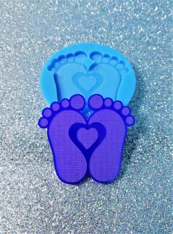 Stampo in silicone Piedini bimbo per creazioni in resina, fimo e gesso