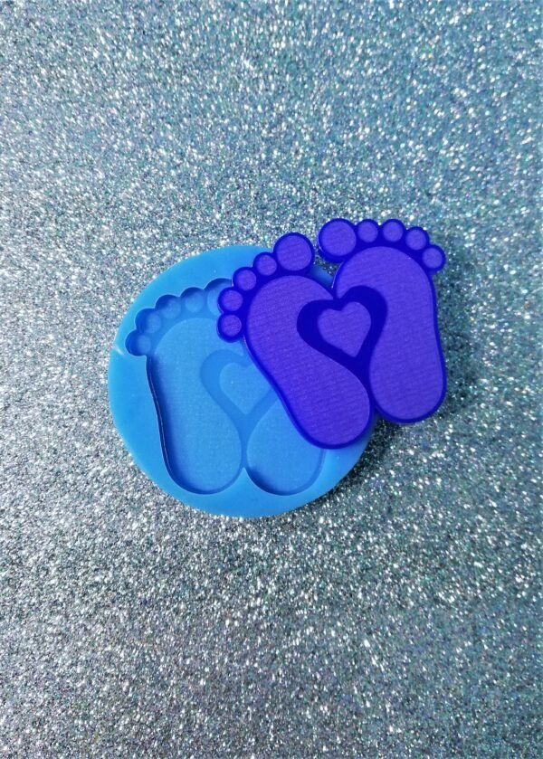 Stampo in silicone Piedini bimbo per creazioni in resina, fimo e gesso - immagine 8