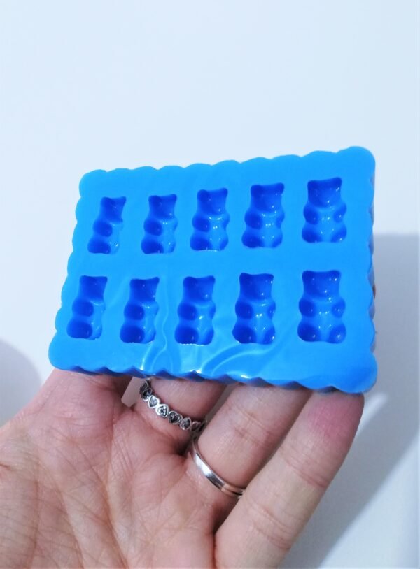 Stampo Orsetto gommoso in silicone 10 pz per creazioni in resina e fimo - immagine 3