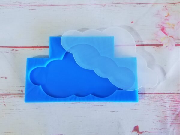 Stampo in silicone Nuvola Grande 15x8 cm per creazioni in resina - immagine 3