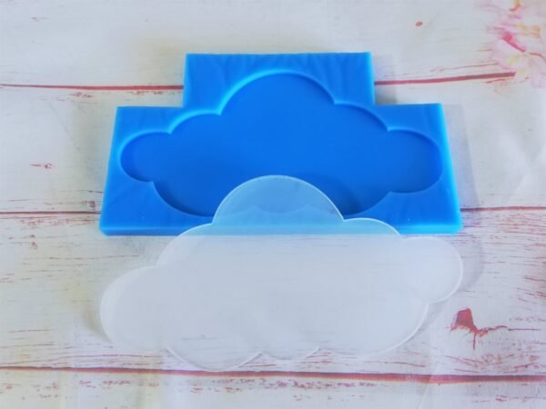 Stampo in silicone Nuvola Grande 15x8 cm per creazioni in resina - immagine 4