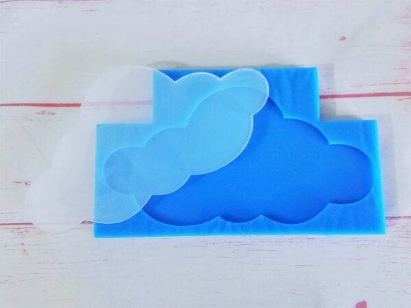Stampo in silicone Nuvola Grande 15x8 cm per creazioni in resina - immagine 7