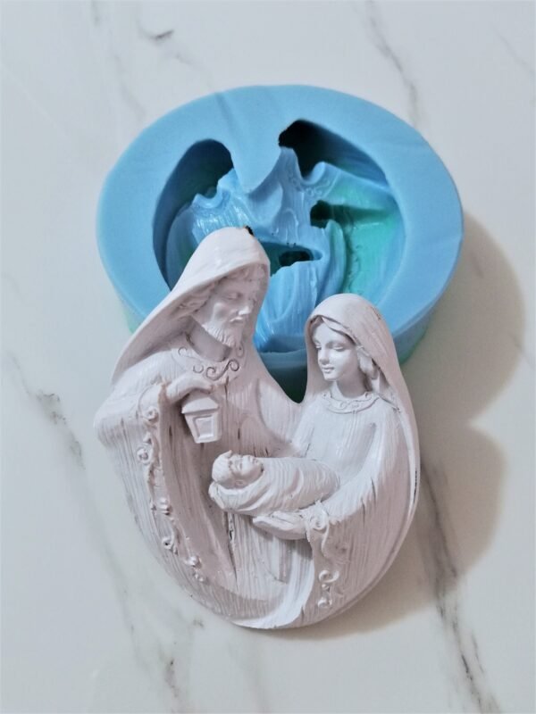 Stampo in silicone Natività Gesù Bambino per creazioni in resina, gesso, ecc