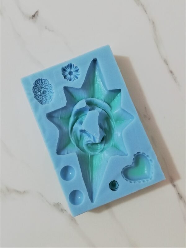 Stampo in silicone Natività sacra famiglia con stella e lanterna per creazioni in resina e gesso - immagine 2