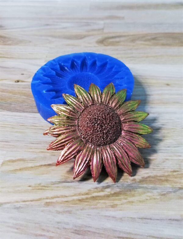 Stampo in silicone Girasole grande per creazioni in resina e fimo - immagine 6