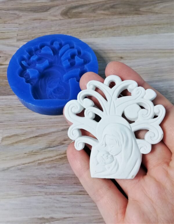 Stampo in silicone Natività con Albero della vita per creazioni in resina, fimo e gesso - immagine 6