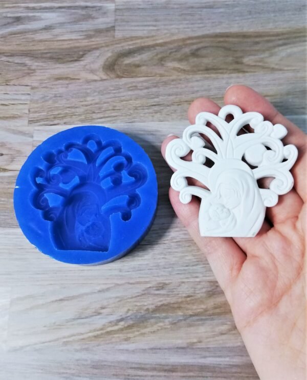 Stampo in silicone Natività con Albero della vita per creazioni in resina, fimo e gesso - immagine 7