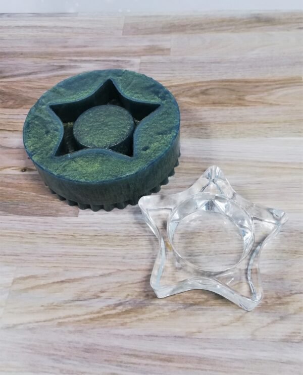 Stampo in silicone Portacandele a forma di stella per creazioni in resina e gesso - immagine 6