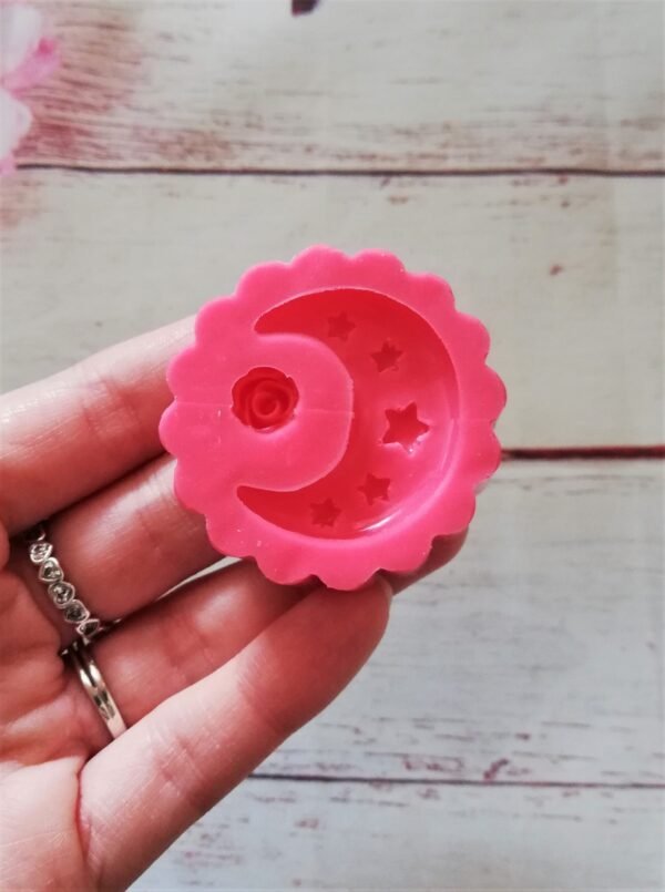 Stampo in silicone Luna bombata lucida per creazioni in resina, fimo, gesso