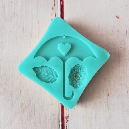 Stampo in silicone Ombrello con cuore per creazioni in resina e fimo