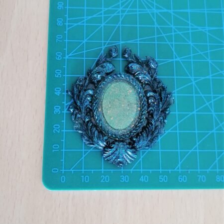 Stampo base cameo con foglie e fiori in silicone per creazioni in resina e fimo
