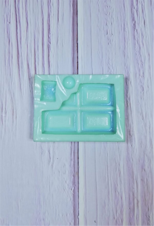 Stampo in silicone Barretta di Cioccolato con morso per creazioni in resina e fimo