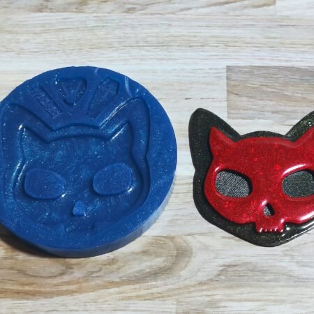 Stampo in silicone Gatto con Scheletro per creazioni in resina e fimo